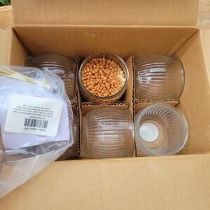 Pink Zebra Glimmer DIY Candle Making Kit 6 Jars + Wicks (Display Set), 2.5"